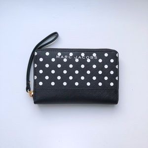 Marc Jacobs Black White Bi-Fold Purse Wristlet